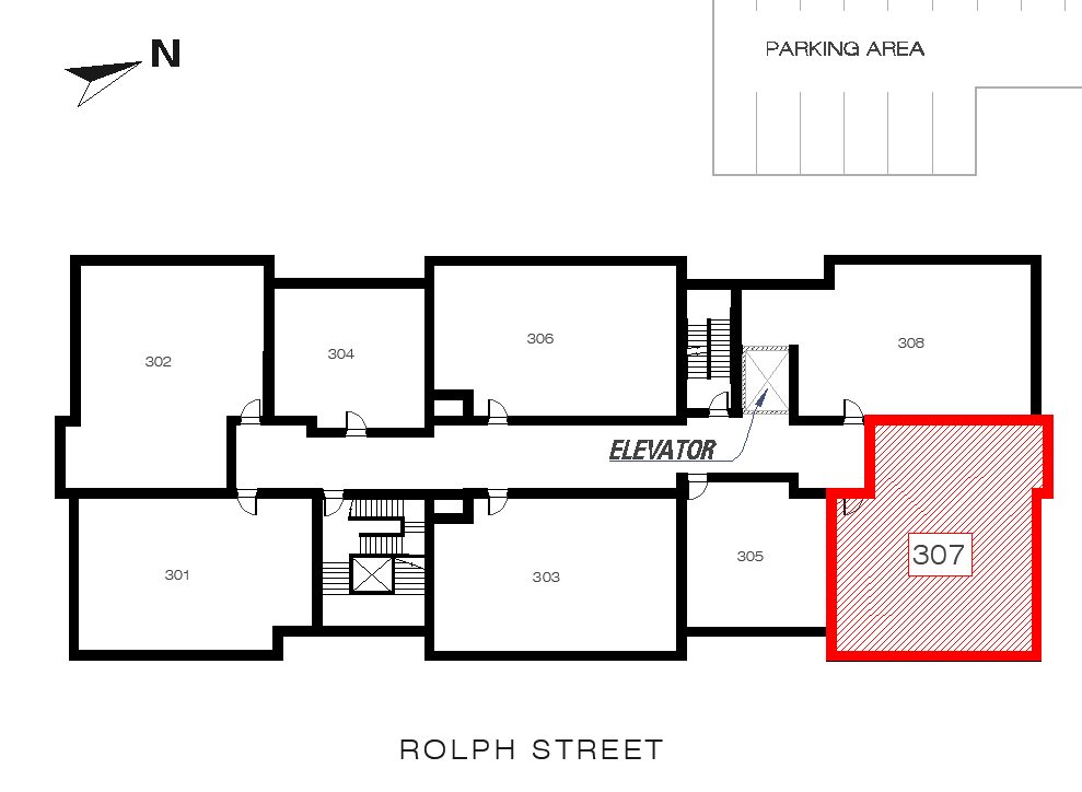 Cuthbert - Unit 307 location in the building