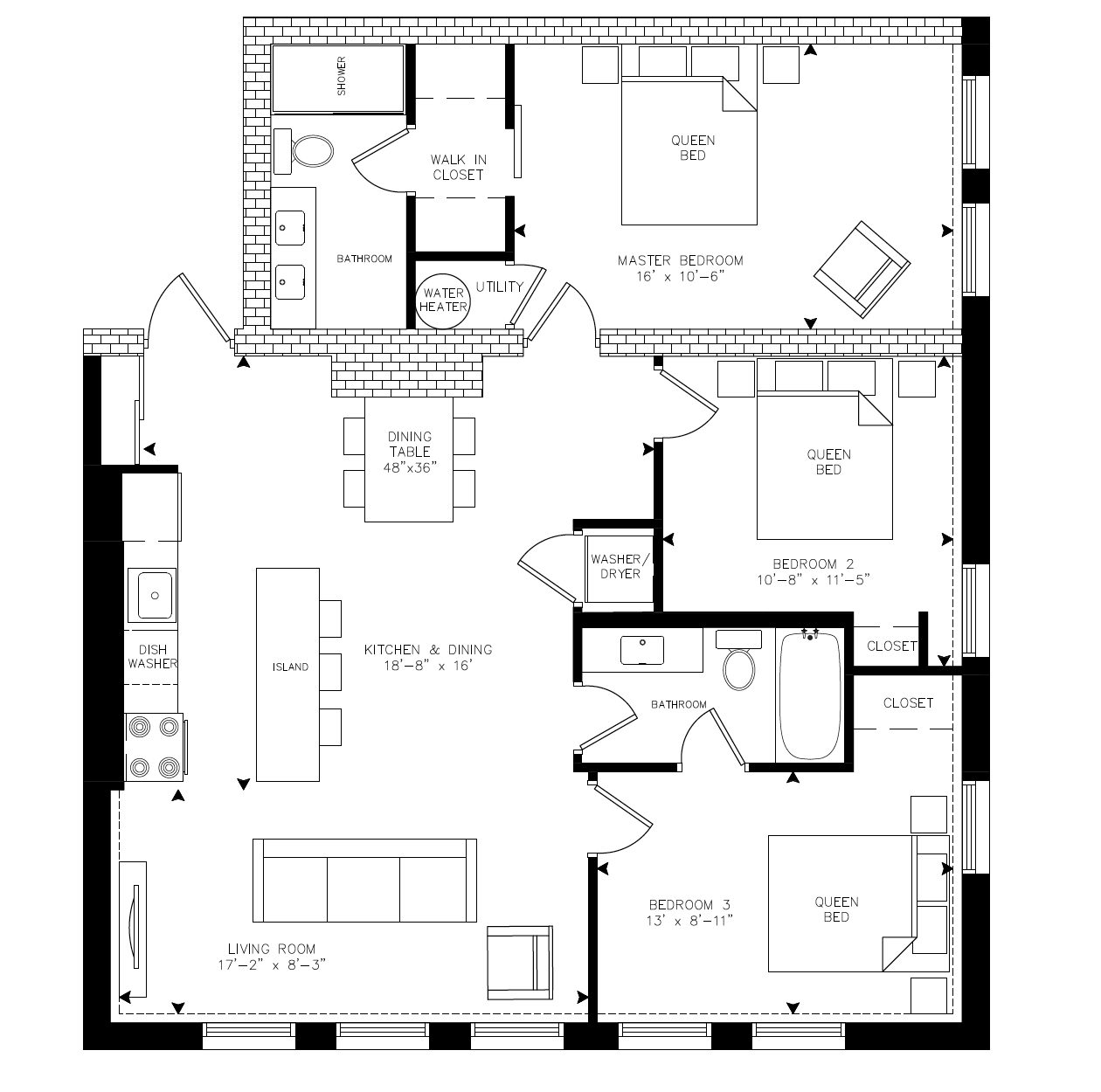 Cuthbert - Unit 307 floor plan