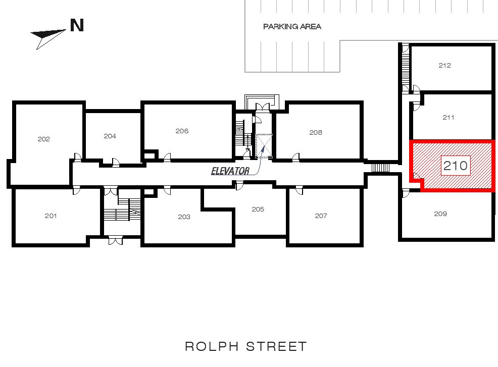 Fairbairn - Unit 210 location in the building