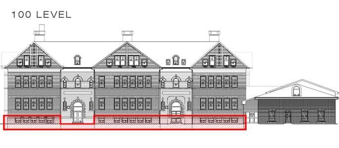 Fairs - Unit 101 building elevation