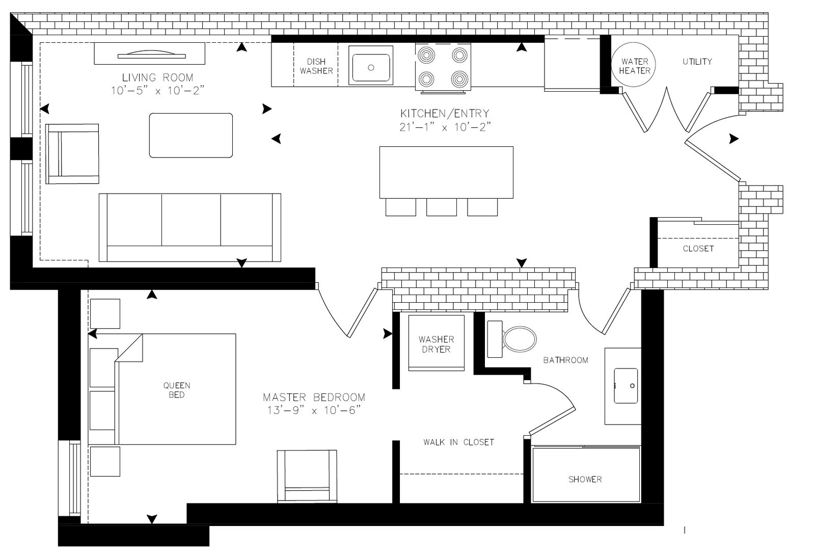 Fairs - Unit 101 floor plan