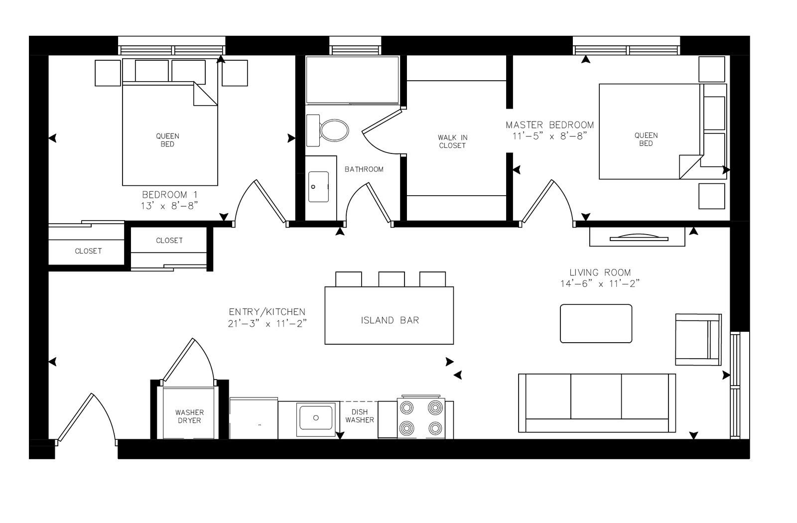 Kelly - Unit 212 floor plan