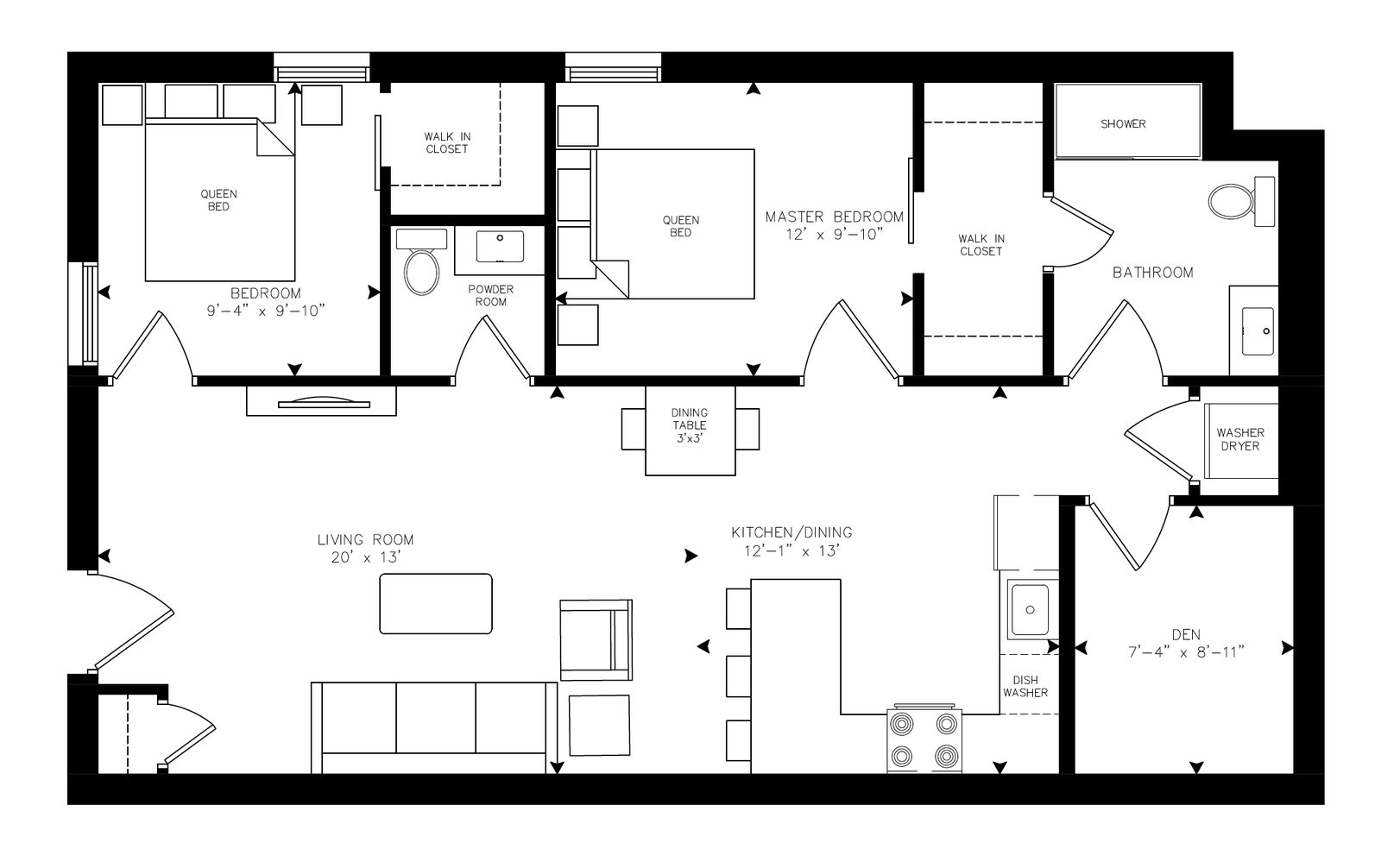 Marshall-Mckinnon - Unit G102 floor plan