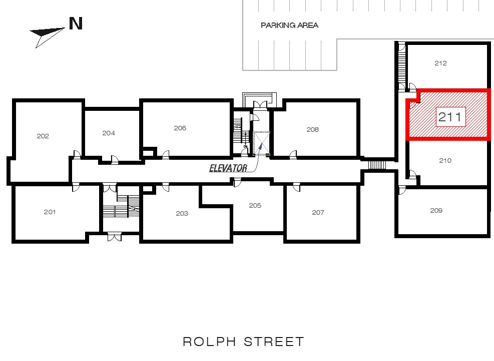 May - Unit 211 location in the building