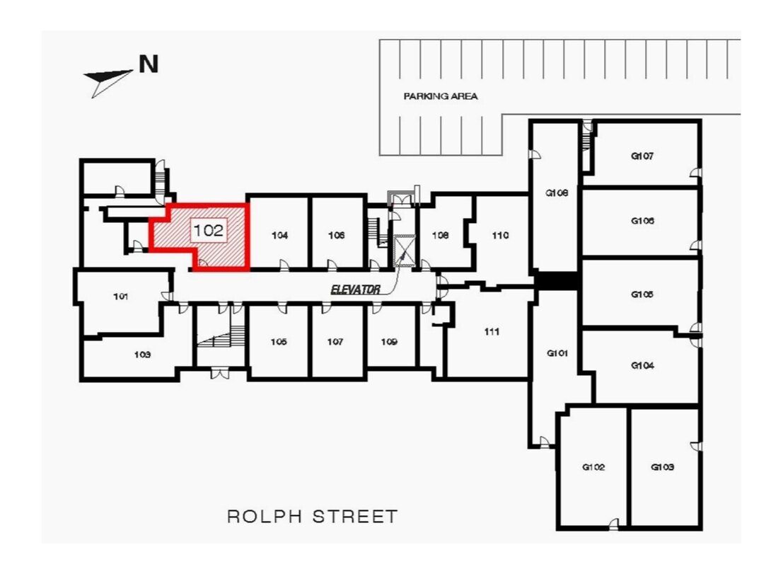 Rolph - Unit 102 location in the building