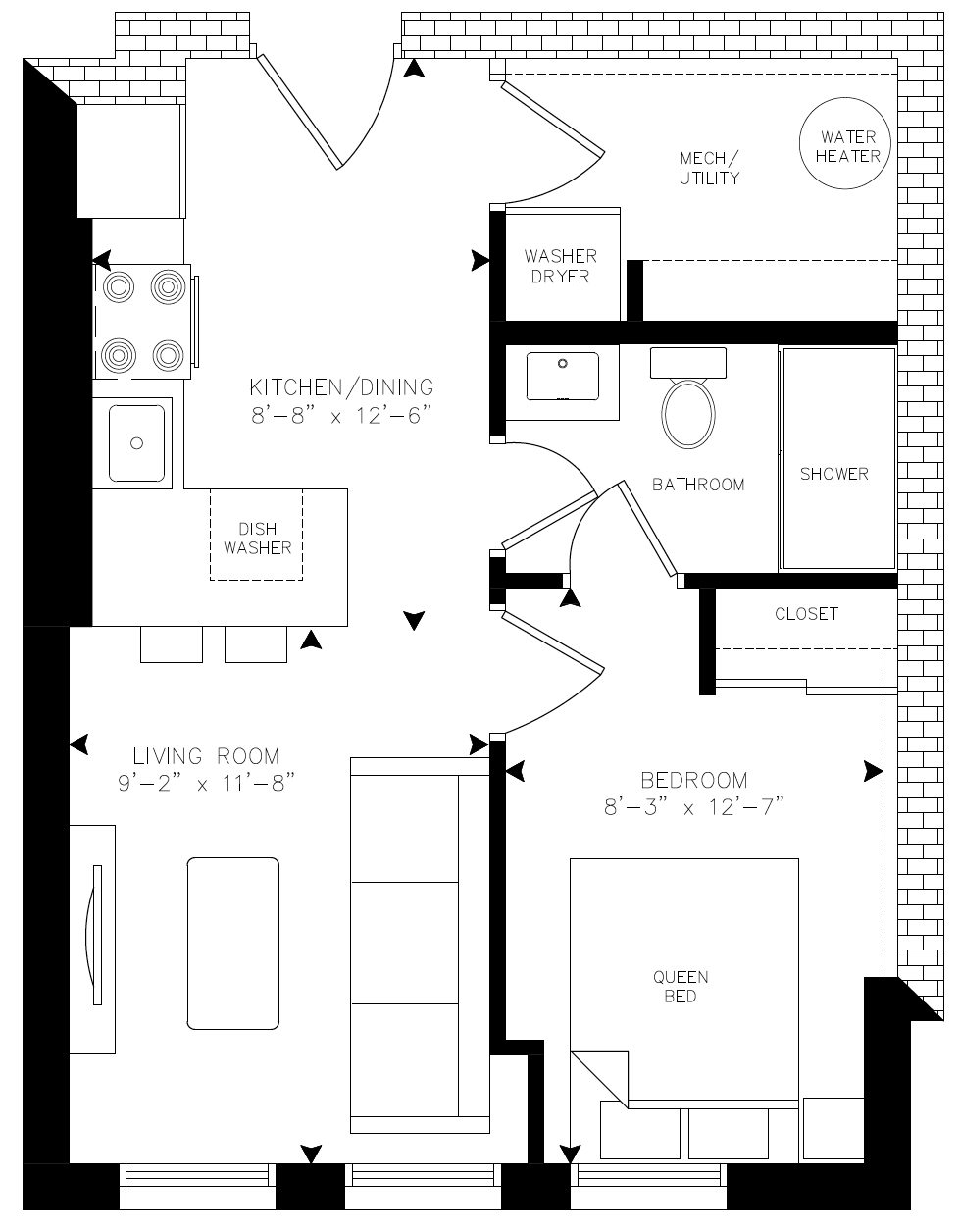 Sinclair - Unit 107 floor plan