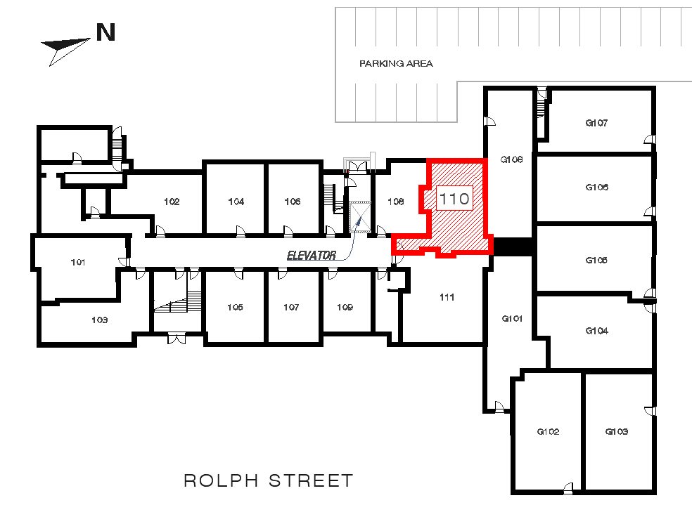 Slate - Unit 110 building elevation