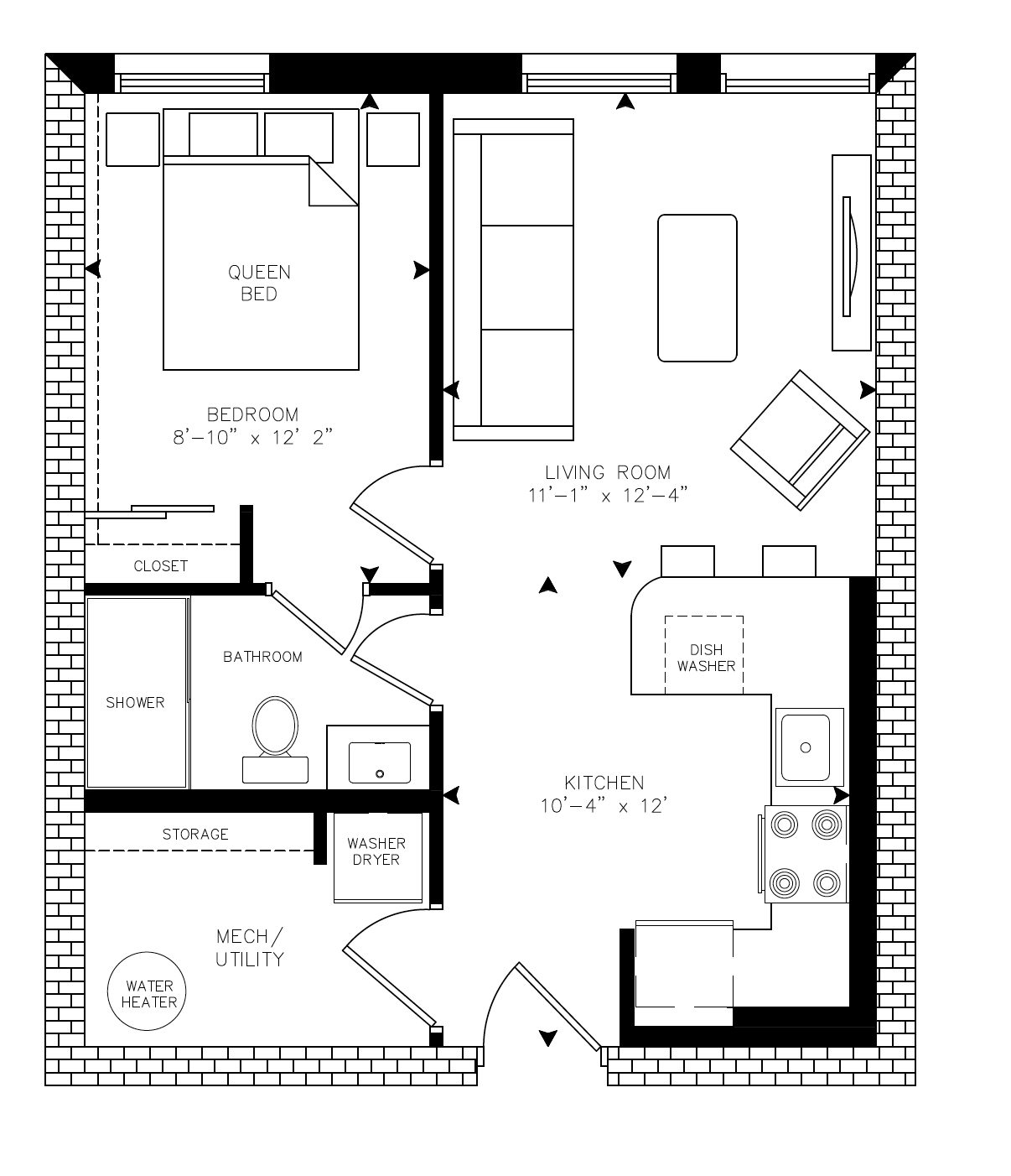 Tillson - Unit 104 floor plan