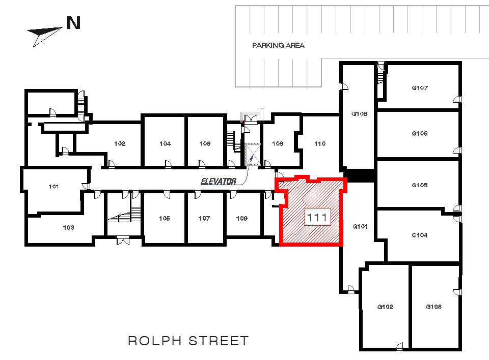 Weston - Unit 111 location in the building